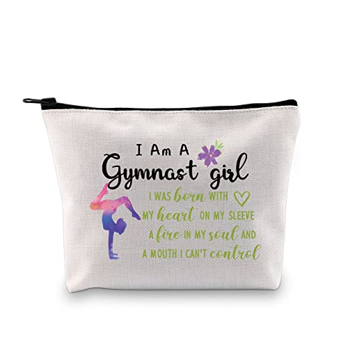 JTOUK Gymnast Trousse à maquillage avec inscription « I Am A Gymnast », Sac pour fille Gymnast Cover
