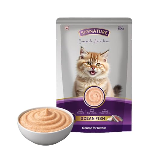 Image of Grain Zero Kitten Wet Mousse 80g | Ocean Fish | Rich in Protein | Promotes Hydration & Easy to Digest | Grain Free | No Artificial Flavours |Packed with Essential Vitamins & Antioxidants