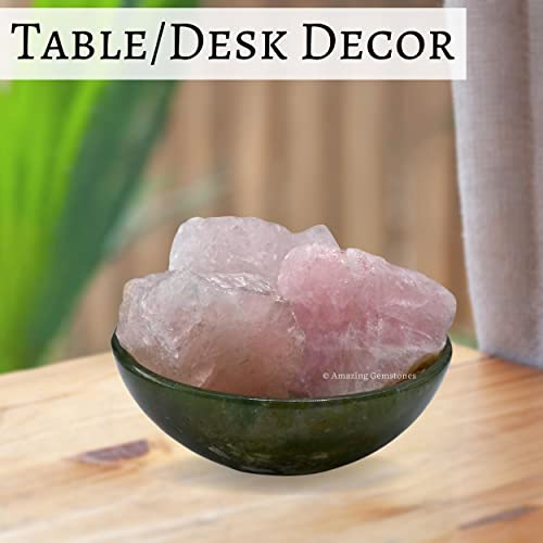 Image of Amazing Gemstone 2 Pieces Rose Quartz Raw Crystals and Healing Stones, Natural Rocks for Tumbling and DIY Raw Stones and Crystals