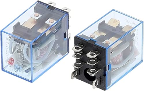 Relé LY2NJ HH62P JCAKES con indicador LED microelectromagnético de 8 pines DPDT DC 12V 3