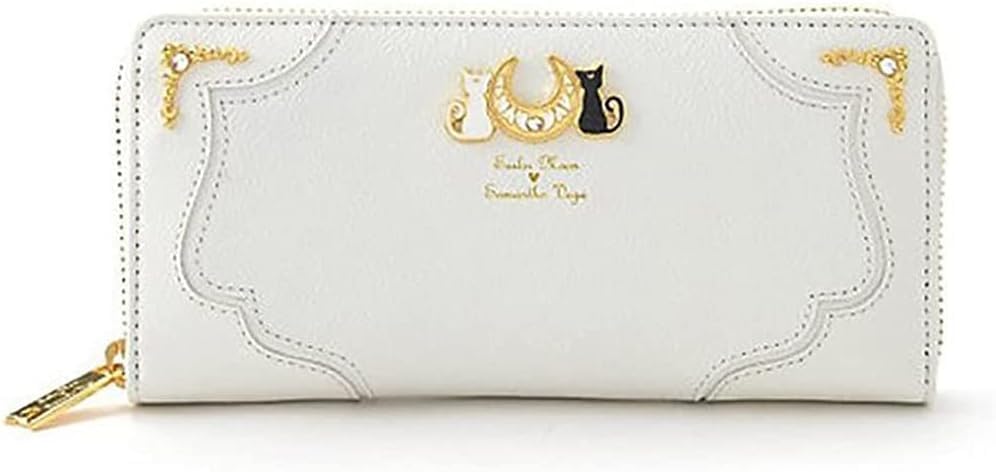 Waslary Anime Porte-monnaie pour femme mignon en cuir PU Portefeuille unisexe avec fermeture éclair et de nombreux compartiments 19,5 × 9,5 × 2,2 cm,...