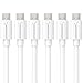 SABRENT [6-Pack] 22AWG Premium 3ft Micro USB Cables High Speed USB 2.0 A Male to Micro B Sync and Charge Cables [White] (CB-M63W)