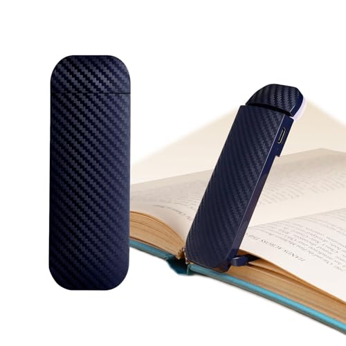 HEMONNKAM Book Reading Light, Rechargeable Clip on Booklight, Eye Caring 3 Color Temperatures & 5 Brightness Levels, Night Use for Bed, Long Lasting, Reading at Night in Bed, Deep Blue