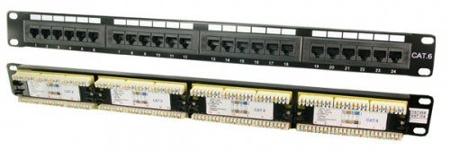 LogiLink Patch Panel 19" CAT6 24-Port pezzo di pannello