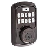 Kwikset 99420-002 Aura Bluetooth Programmable Keypad Door Lock Deadbolt Featuring SmartKey Security, Venetian Bronze