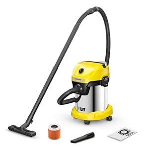 Kärcher Akku-Nass-/Trockensauger WD 3-18, inkl. Filter, Fugen- und Nass-/Trockensaugdüse, 225 Watt, Kunststoffbehälter: 17 l, Saugschlauch: 2 m, ohne Akku, ohne Ladegerät