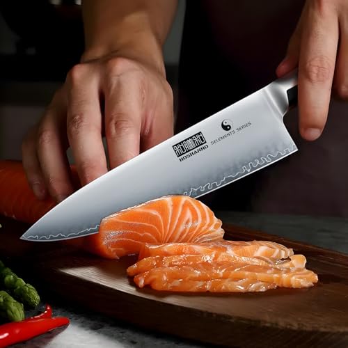 HOSHANHO 8 Inch Japanese Chef Knife, Professional Japanese Super Steel Kitchen Knife, Ultra Sharp Cooking Knife with Ergonomic Wooden Handle for Men and Women - Image 7