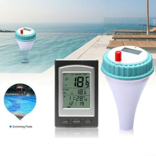 Termómetro inalámbrico de piscina con alarma y pantalla digital interior 8