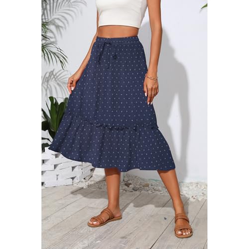 Image of Witsmile High Waist Tiered Skirts for Women Flowy Skirts for Women Long Length with Pockets 2026 Fashion Trendy