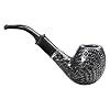 Handmade Wooden Pipe Hand-Carved 0.4 inch 9 mm Smoke Pipe for Beginners with Carrying Cloth Bag, Stylish Design ArcticDeer 5.1 x 2.0 inches 13 x 5 cm, A
