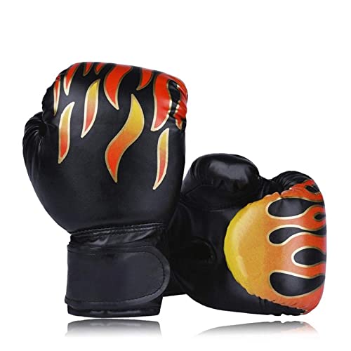 Gants de boxe pour enfant équipements d'entraînement de Kick Boxing Muay Thai Sanda et MMA noir