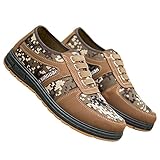  ORANDESIGNE Homme Chaussures en Toile Décontractée Bateau Mocassins Loisir Espadrilles Confortable Baskets Slip-on en Toile Mode Chaussure Conduite A Café 41 EU