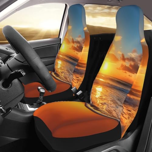 Housse de siège de voiture imperméable Sunset Beach : protection antidérapante de luxe