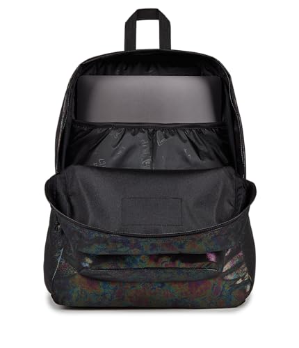 Image of JanSport Superbreak Plus FX Backpack - Work, Travel, or Laptop Bag with Water Bottle Pocket - Oil Slick Black