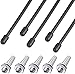 Heyiarbeit RC Antenna Tube Black with Siliver Mount and Cap for RC Boat 5pcs