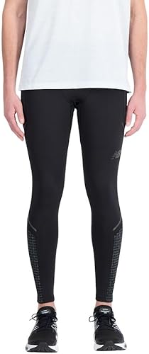 New Balance Mens Impact Run Luminous Heat Tight Leggings, Black, X-Small US