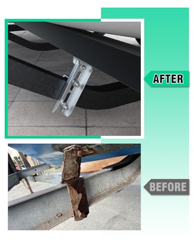 Toplamper Heavy Duty Boat Trailer Bunk Brackets, 4 PCS 8\" Galvanized Swivel Top Bunk Bracket Kit for 1.5\" x 3\", 2\" x 3\", 3\" x 3\" Boat Trailer Crossmember