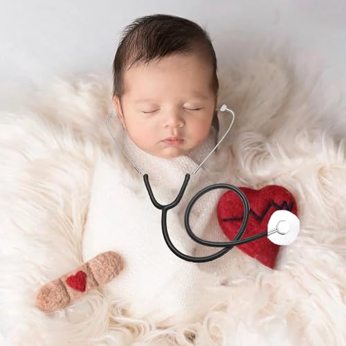 Image of Babymoon Doctor's Stethoscope | Decorative Add-ons | Baby Photography Props | Black