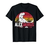 Alex Saurus Funny Personalized Dinosaur T Rex Name Gift T-Shirt