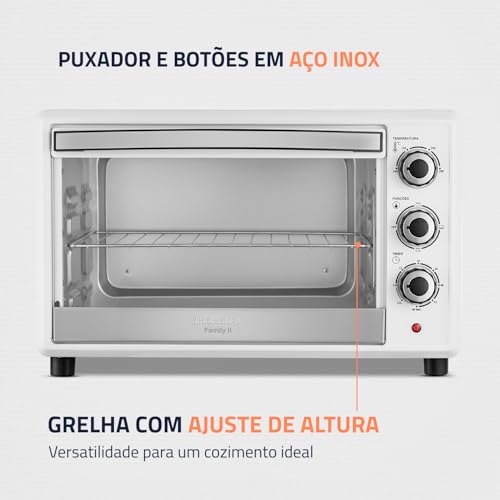 Forno Elétrico 42L Family II, Mondial, Branco/Inox, 1600W, 110V - FR-42-W