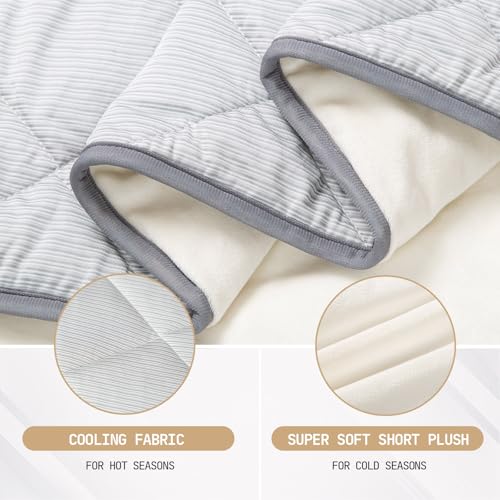 Snocyo Kühldecke für Hunde waschbar, Q-MAX0.4, wasserdichte Hundedecke 75×60cm, doppelseitige kühlende und plüschige Haustierdecke, kühlende Sofadecke für kleine Hunde