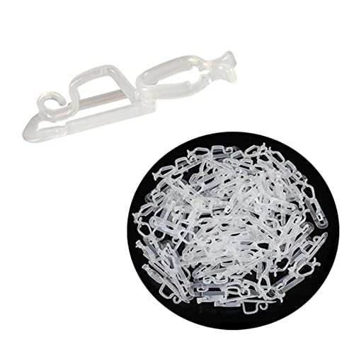 TWDRTDD All-in-One Plus Christmas Light Clip,Universal Gutter and Shingle Clip for C7, C9, C6, mini Lights and Icicle Lights,100-Pack (Transparent)