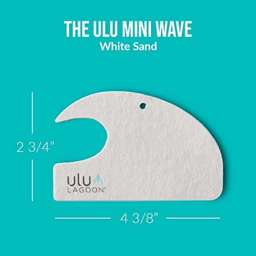 Image of ulu Lagoon Hanging Car Air Freshener | Tropical Beach Coconut Surf Wax Scent Mini Wave | Long Lasting Car Freshener, Closet and Beyond | Made In USA | 3 Pack (White)
