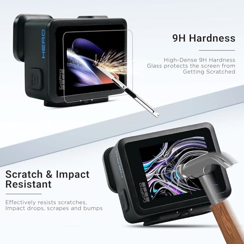 Image of M.G.R.J Tempered Glass Screen Protector for GoPro Hero 4K Action Camera (2 Pcs Set)