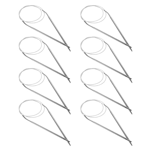 Healifty 11Pcs A Agulhas Circulares de Tricô de Aço Inoxidável Redondo Loop de Agulha Pontual Dupla