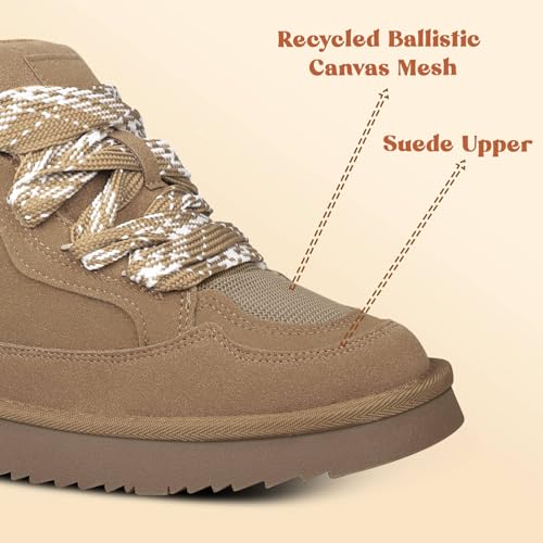 Women's Suede Sneakers Fashion Lace-up Sneakers for Women Casual Comfortable Anti-Slip Outdoor Walking Shoes2