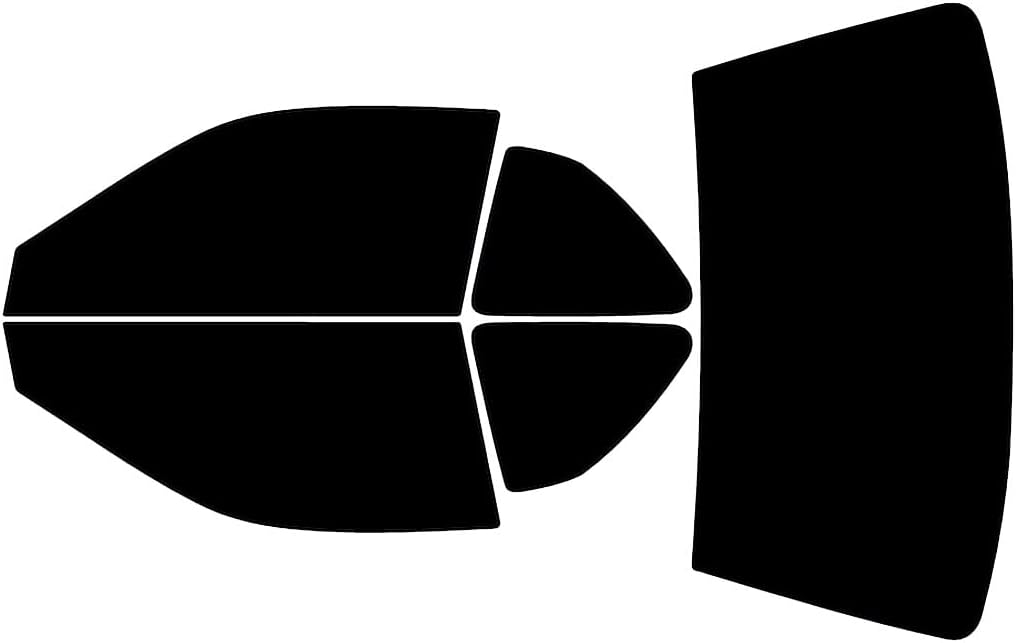 Rvinyl Window Tint Kit Compatible with Honda Prelude 1997-2001 - Black 5% - Single Ply No Bubble Film - Do it Yourself Vehicle Complete Precut Kit