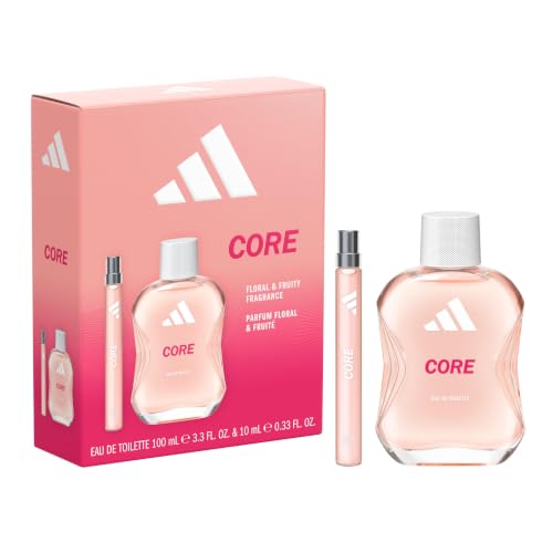 Image of adidas Core Giftset including Eau de Toilette (3.3fl oz. & 0.33fl oz.), for her, floral and fruity fragrance
