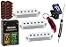 Seymour Duncan 11208-10-Wc STK-S4 Classic Stack Plus White Electric Guitar Strat Pickup Set Bundle