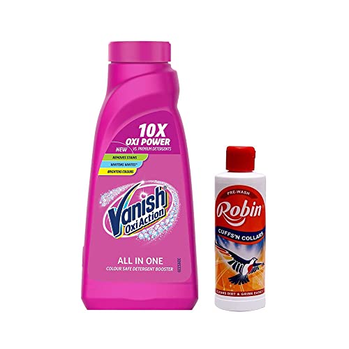 Vanish Oxi Action Stain Remover Liquid - 800 Ml & Robin Liquid Cuffs N Collar, 200 Ml (B0BVVJ13Z3) Amazon Price History, Amazon Price Tracker