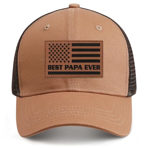 Image of Papa Gifts from Grandkids American Flag Cap Papa Hat for Grandpa