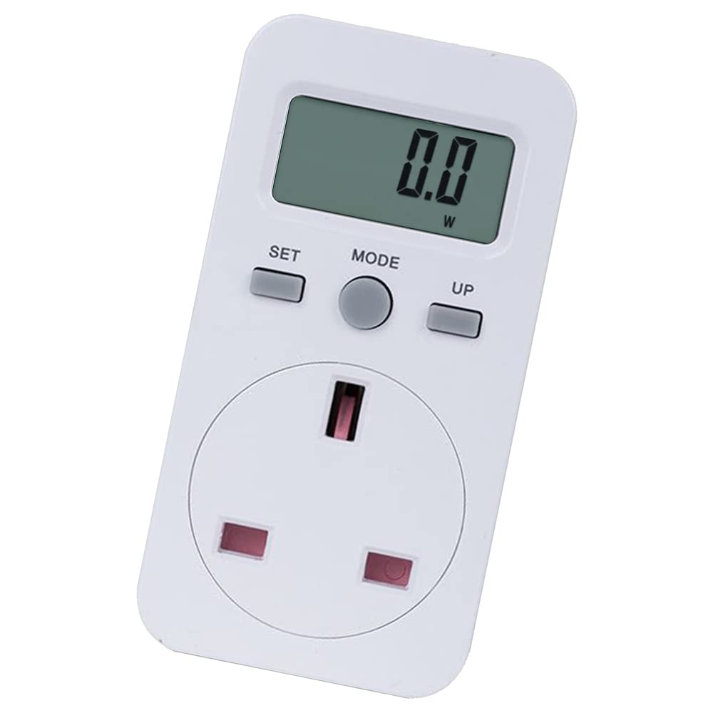 Fawoonu UK Plug Plug-in Digital LCD Energy Power Meter Electricity Electric Usage ing Socket