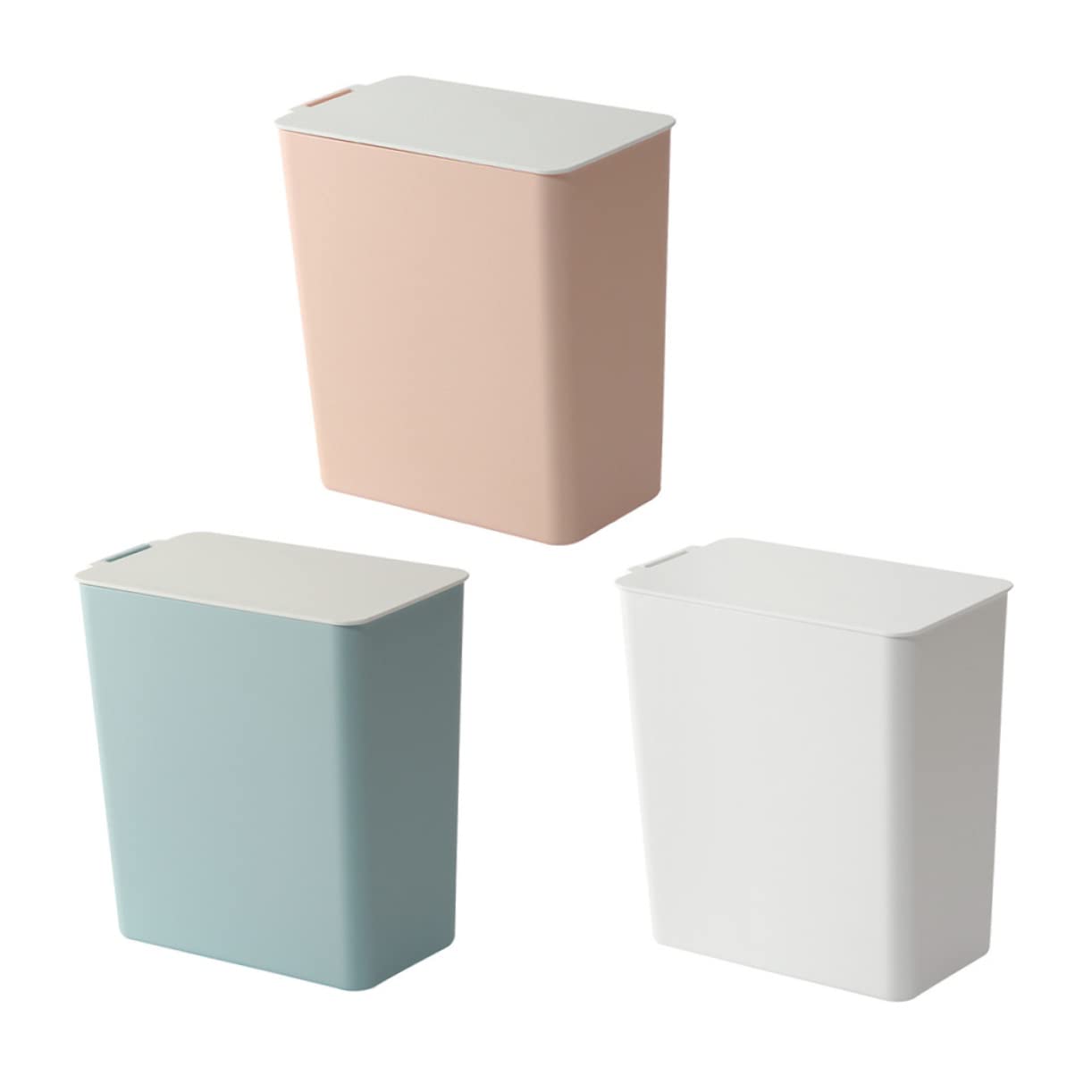 MAGICLULU Mini Trash Can with Bucket Lid Small Desk Waste Container Outdoor Garbage Can