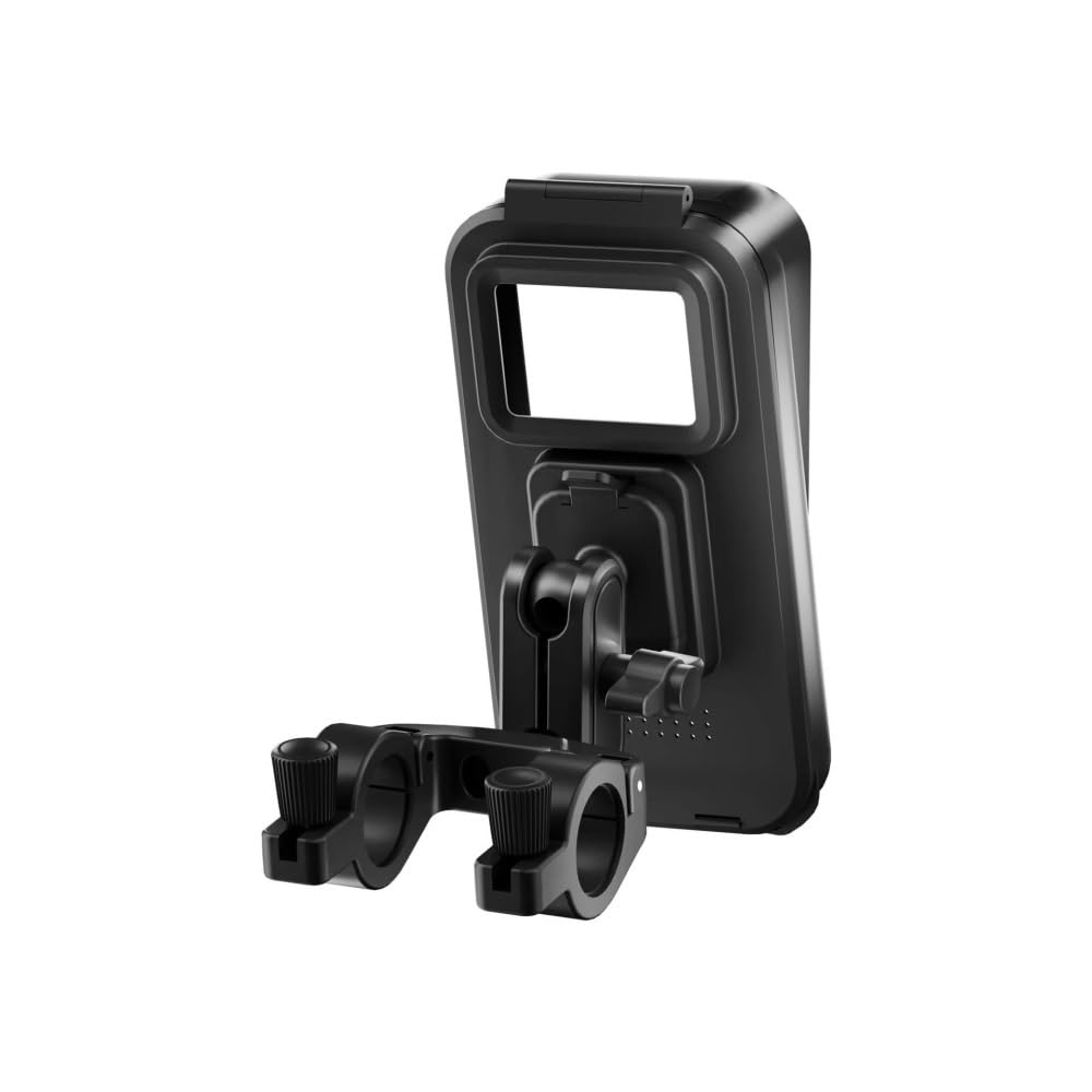 Support Téléphone Vélo Moto IP67 Étanche Design Double Tube ABS Anti-Buée Terrain Montagneux Fixation Sécurisée Stand
