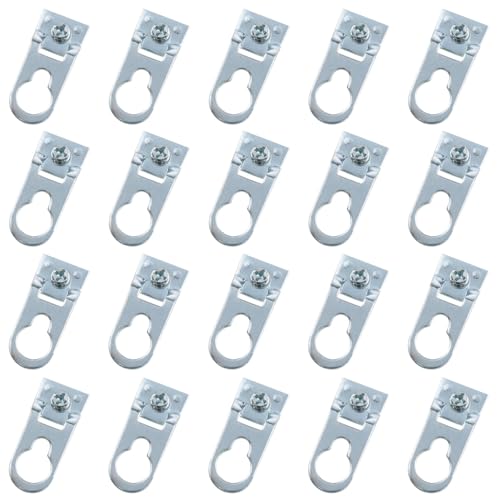 Image of Aluminum Alloy Photo Frame Hangers Hooks with Screws D Ring Picture Hangers Picture Hangers for Frames Frame Hanging Hardware 20PCS