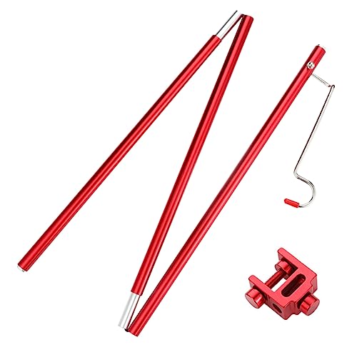 POPETPOP Portable Outdoor Table Lantern Stand Camping Light Pole Aluminum Alloy Construction Foldable Suitable for Beach Hiking