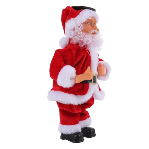 Ipetboom Muñeco de Papá Noel Eléctrico Música Juguete Navideño de 1 Pieza para Decoración Festiva de Escritorio sin Batería Adecuado para Fiesta de Navidad y Ambiente Familiar