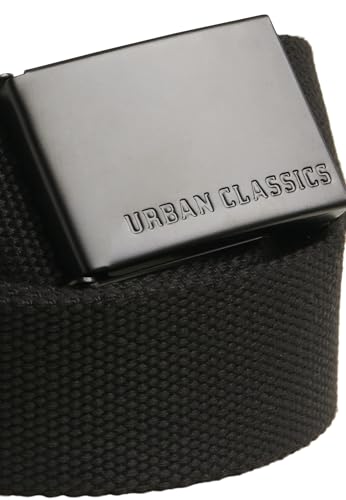 Urban Classics Canvas Belt – Unisex Gürtel aus robustem Polyester mit Metallkoppelschnalle, individuell kürzbar & verstellbar, ideal für Jeans, Cargo & Streetwear Looks