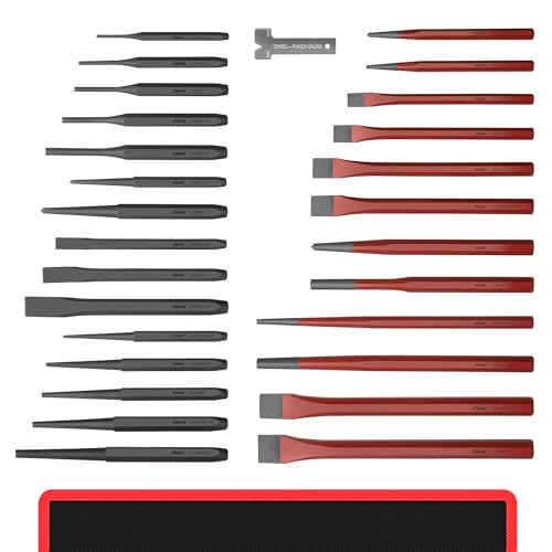 AMM 28 PCS Heavy Duty Punch and Chisel Set, Including