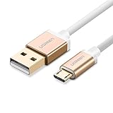 UGREEN Micro USB Cable, USB 2.0 A Male to Micro B Charging Cord and Sync Data Cable for Samsung Galaxy, Nexus, LG, Motorola, Android Smartphones, PS4, Xbox One Controller (3ft, Gold)