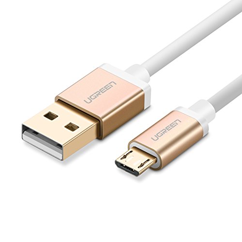 UGREEN Micro USB Cable, USB 2.0 A Male to Micro B Charging Cord and Sync Data Cable for Samsung Galaxy, Nexus, LG, Motorola, Android Smartphones, PS4, Xbox One Controller (3ft, Gold)