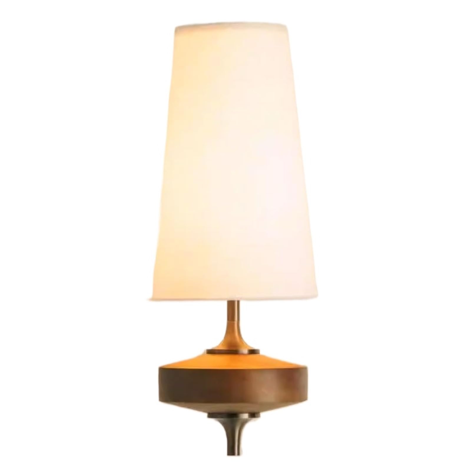 FEITENGDA Vintage Conical Wall Sconce Fabric Shade Wall Lamp