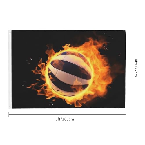 Drapeau volley-ball 1,2x1,8 m double face robuste avec œillets pour maison
