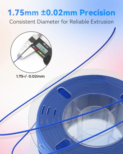 Image of VOXELAB HS PLA+ Filament 1.75mm, High Speed PLA Plus 3D Printer Filament, 1kg (2.2lbs) for Most FDM 3D Printers, Enhanced Toughness & Smooth Printing, Superior Layer Adhesion(Blue)