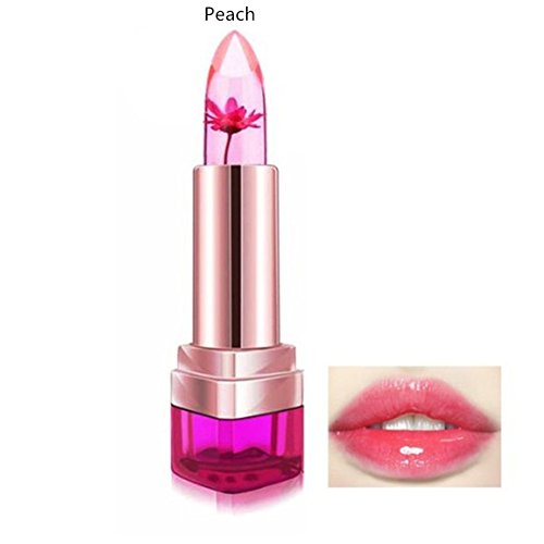 SaiDeng Essence Jelly Lip Gloss Lipstick Nonstick Temperature Change Moist Lip Balm (Peach)