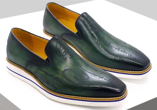 Mens Penny Loafers Slip On Casual Dress Shoes Genunie Leather Lightweight Flat Suit Shoes Prom Wedding Business Mocasines Fashion Tuxedo Shoes for Men3